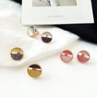 Color Panel Alloy Disc Earring