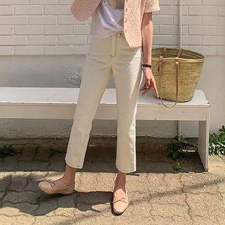 Stitch-trim Straight Leg Pants