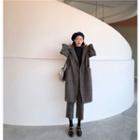 Plaid Single Breasted Coat / Vest / Crop Pants