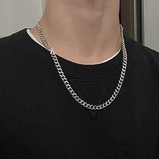Wide Chain Necklace Necklace - One Size