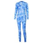 Long-sleeve Tie-dye Jumpsuit