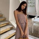 Tube Jumpsuit With Belt