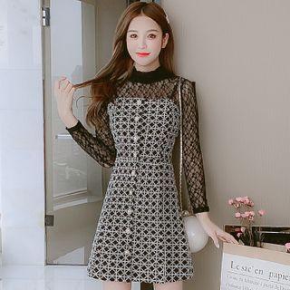Set: Lace Top + Spaghetti Strap Dress