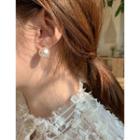 Faux-pearl Ear Studs Silver - One Size