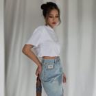 Rolled Loose-fit Crop T-shirt