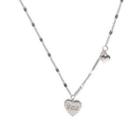 Heart Pendant Alloy Necklace Necklace - Pendant & Necklace - Love Heart - Silver - One Size