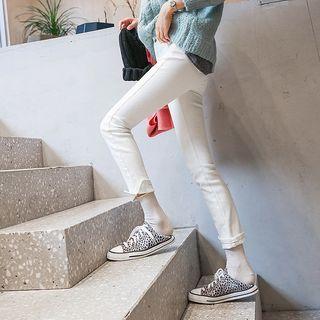 Brushed Fleece Lined Slim-fit Pants