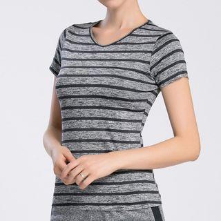 Striped Quick-dry Short-sleeve T-shirt