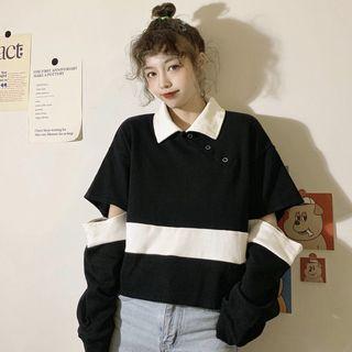Cut Out Striped Pullover