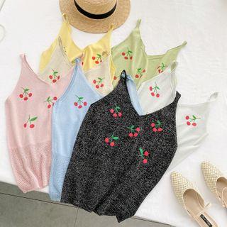 Cherry Print Knit Camisole
