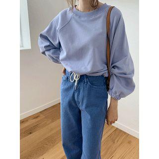 Drawstring-waist Cropped Pullover