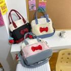 Ribbon Color Block Nylon Tote Bag