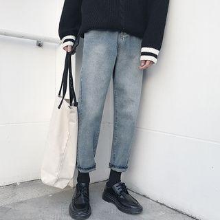 Slim-fit Washed Denim Jeans