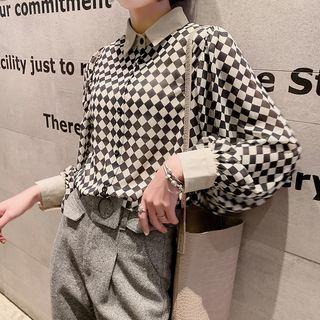 Diamond Print Chiffon Shirt
