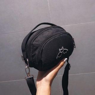 Batwing Embroidery Nylon Crossbody Bag