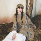 Paisley Print Shawl Khaki - One Size