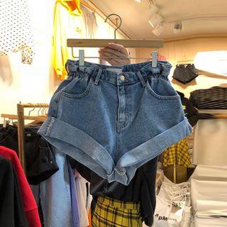 Denim Roll-up Hot Pants