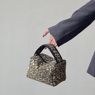 Mini Leopard Print Handbag Leopard Printed - Brown & Black - One Size