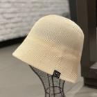 Smiley Patch Woven Bucket Hat