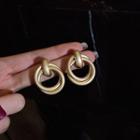 Alloy Layered Hoop Dangle Earring 1 Pair - Earring - Gold - One Size