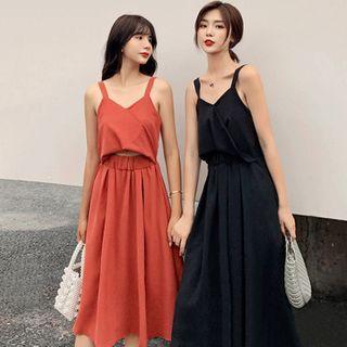 Sleeveless Cut-out Midi A-line Dress