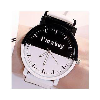 Contrast Two-tone Silicone Strap Watch