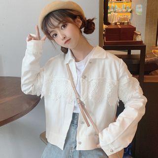 Lace Panel Button Jacket