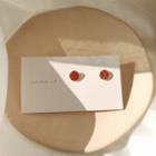 Chinese Character Stud Earring 925 Sterling Silver - As Shown In Figure - One Size