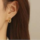 Oval Gold Earring 1 Pair - Gold - One Size