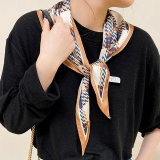Plaid Narrow Scarf Hair Tie