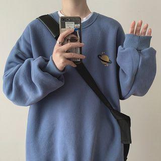 Planet Printed Oversize Pullover