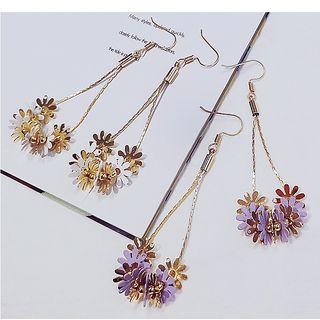 Alloy Flower Dangle Earring