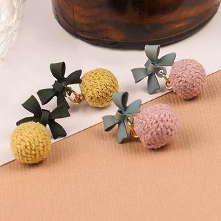 Bow Knit Dangle Earring
