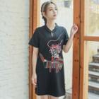 Short-sleeve Chinese Opera Embroidered Dress