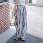 Tie-dye Wide Leg Chiffon Pants White - One Size