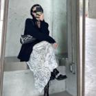 Tied-dye Chiffon Midi Skirt As Shown In Figure - One Size