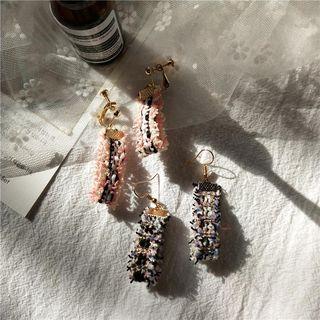 Tweed Drop Earring