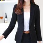 Floral Print Slim-fit Blazer