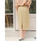 Plus Size Drawcord H-line Long Skirt