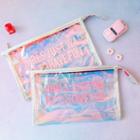 Lettering Pvc Zip Pouch As Shown In Figure - One Size