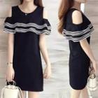 Short-sleeve Cold-shoulder Mini Dress