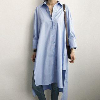 Side Slit Shirt Dress