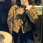 Leopard Print Button-up Jacket As Shown In Figure - One Size
