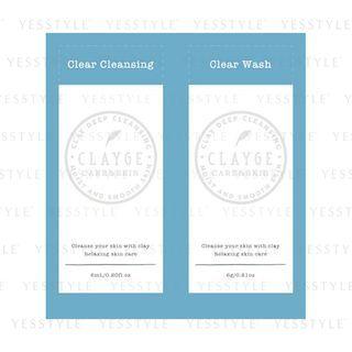 Clayge - 1 Day Trial Set: Clear Cleansing 6ml + Clear Wash 6g 2 Pcs