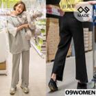 Tall Size Cutout-hem Wide-leg Sweatpants