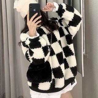 Plaid Fleece Top