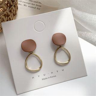 Hoop Drop Earring Stud Earring - 1 Pair - Gold - One Size