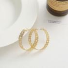 Hoop Earring 1 Pair - S925 Silver - Gold - One Size