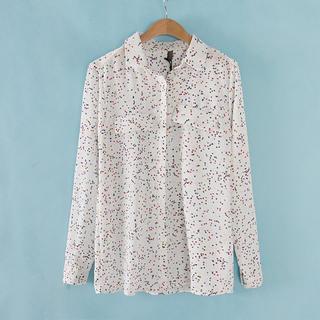 Star Print Chiffon Shirt