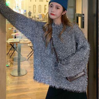 Sequined Crewneck Sweater